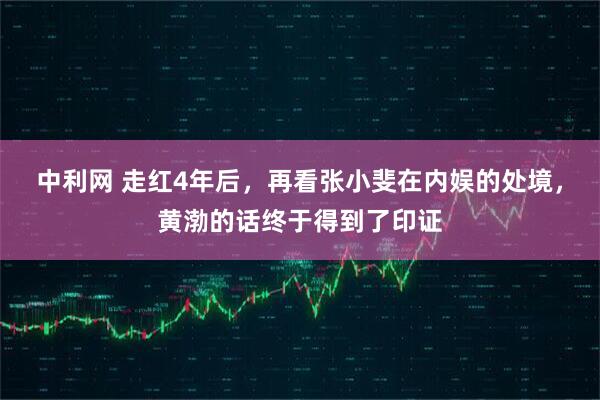 中利网 走红4年后，再看张小斐在内娱的处境，黄渤的话终于得到了印证